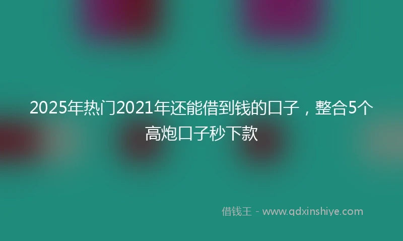 2025年热门2021年还能借到钱的口子，整合5个高炮口子秒下款