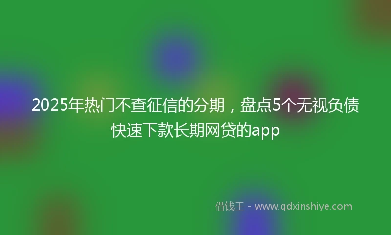 2025年热门不查征信的分期，盘点5个无视负债快速下款长期网贷的app