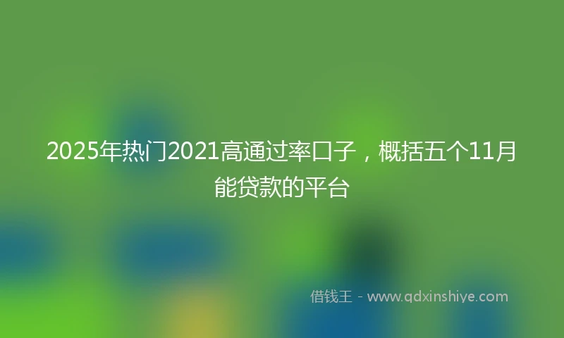 2025年热门2021高通过率口子，概括五个11月能贷款的平台