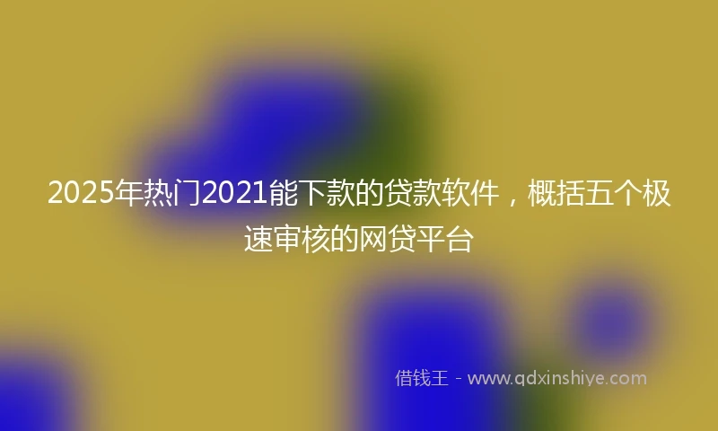 2025年热门2021能下款的贷款软件，概括五个极速审核的网贷平台