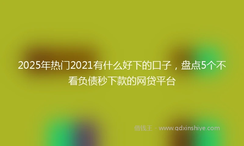 2025年热门2021有什么好下的口子，盘点5个不看负债秒下款的网贷平台