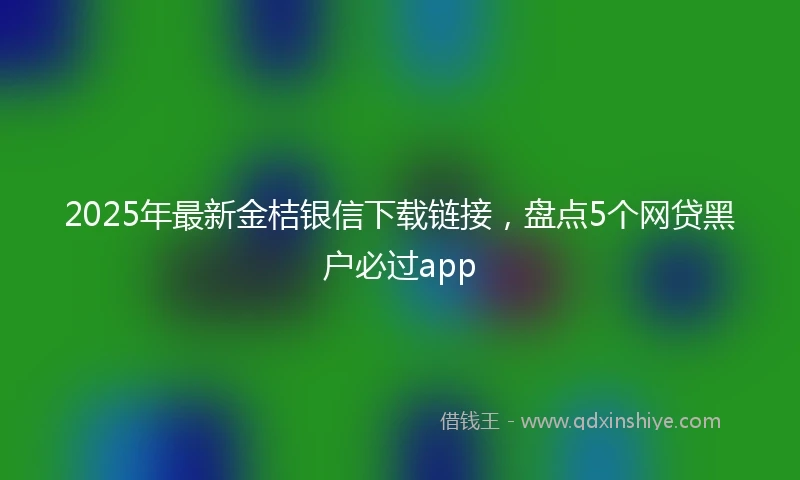 2025年最新金桔银信下载链接，盘点5个网贷黑户必过app