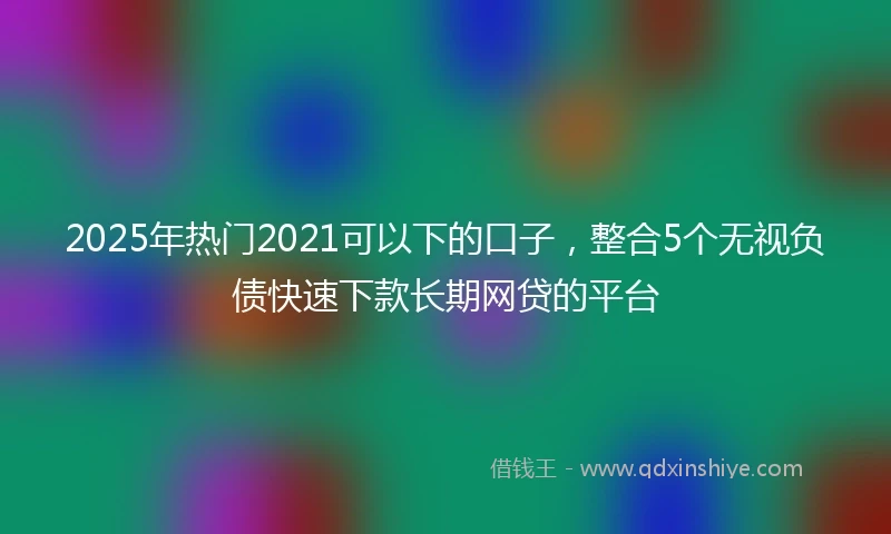 2025年热门2021可以下的口子，整合5个无视负债快速下款长期网贷的平台