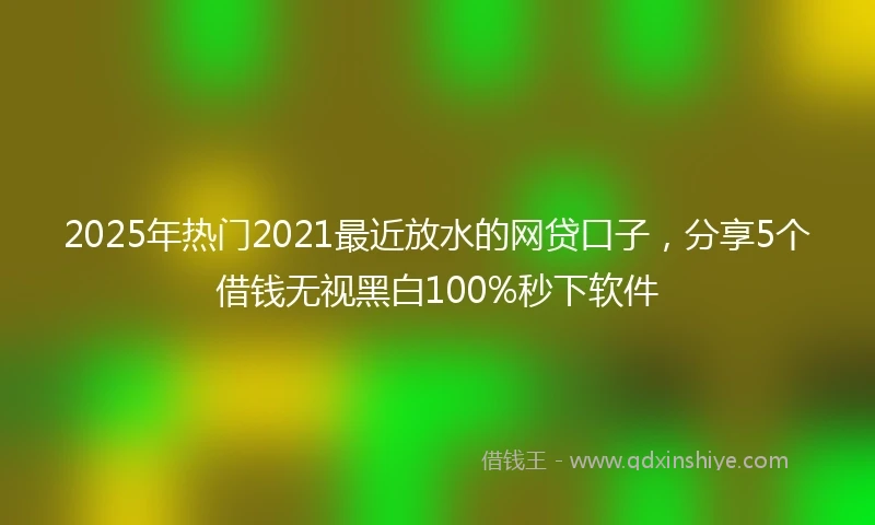 2025年热门2021最近放水的网贷口子，分享5个借钱无视黑白100%秒下软件