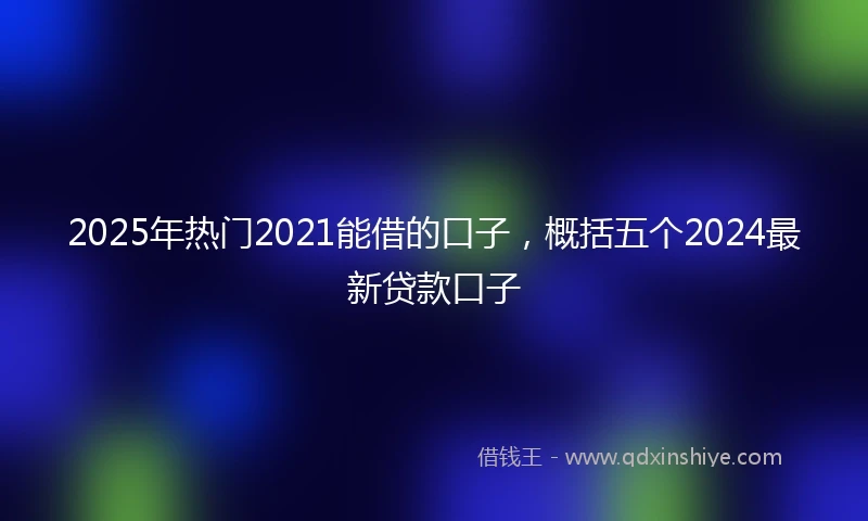 2025年热门2021能借的口子，概括五个2024最新贷款口子