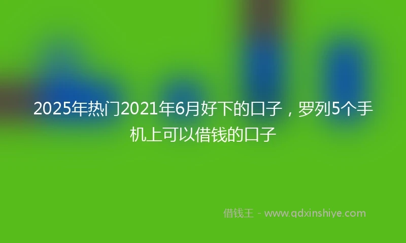 2025年热门2021年6月好下的口子，罗列5个手机上可以借钱的口子