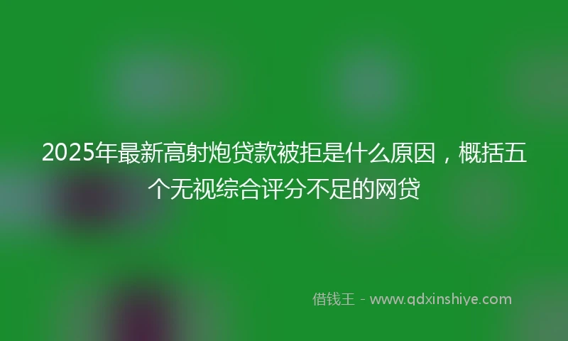 2025年最新高射炮贷款被拒是什么原因，概括五个无视综合评分不足的网贷
