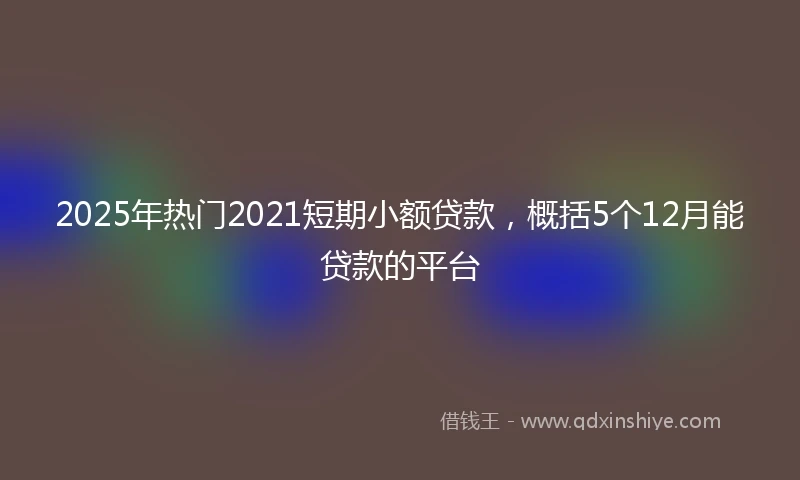 2025年热门2021短期小额贷款，概括5个12月能贷款的平台