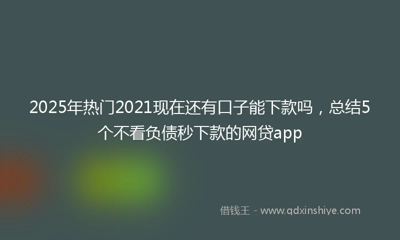 2025年热门2021现在还有口子能下款吗，总结5个不看负债秒下款的网贷app