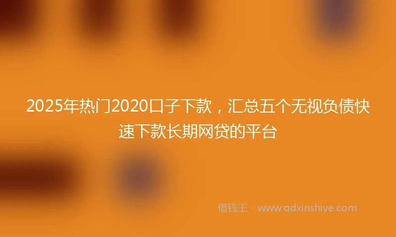 2025年热门2020口子下款，汇总五个无视负债快速下款长期网贷的平台