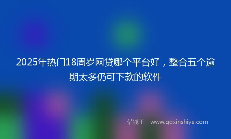 2025年热门18周岁网贷哪个平台好，整合五个逾期太多仍可下款的软件