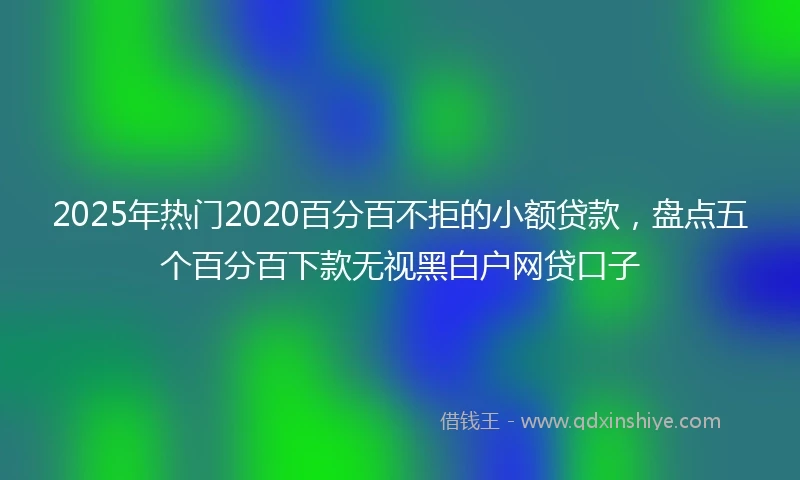 2025年热门2020百分百不拒的小额贷款，盘点五个百分百下款无视黑白户网贷口子