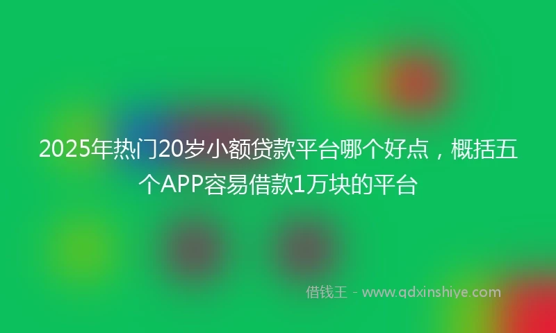 2025年热门20岁小额贷款平台哪个好点，概括五个APP容易借款1万块的平台