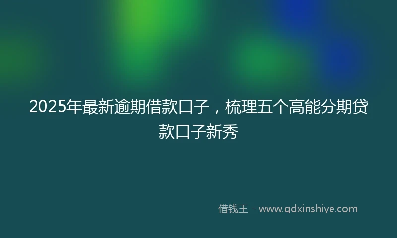 2025年最新逾期借款口子，梳理五个高能分期贷款口子新秀
