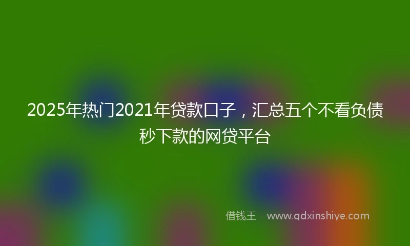 2025年热门2021年贷款口子，汇总五个不看负债秒下款的网贷平台