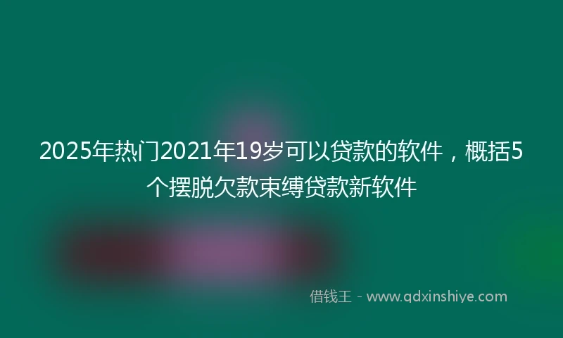 2025年热门2021年19岁可以贷款的软件，概括5个摆脱欠款束缚贷款新软件