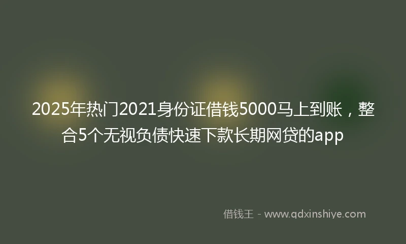 2025年热门2021身份证借钱5000马上到账，整合5个无视负债快速下款长期网贷的app