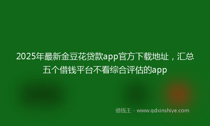 2025年最新金豆花贷款app官方下载地址，汇总五个借钱平台不看综合评估的app