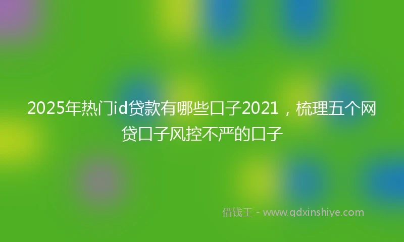 2025年热门id贷款有哪些口子2021，梳理五个网贷口子风控不严的口子