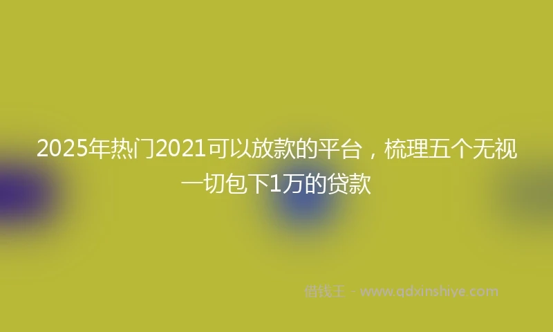 2025年热门2021可以放款的平台，梳理五个无视一切包下1万的贷款