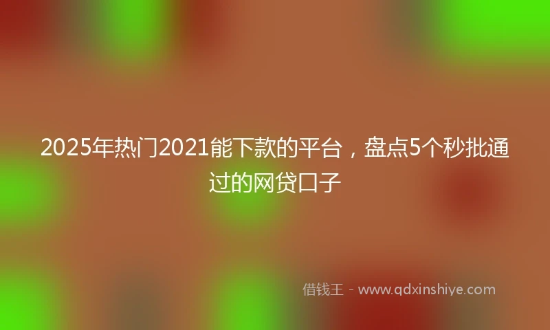 2025年热门2021能下款的平台，盘点5个秒批通过的网贷口子