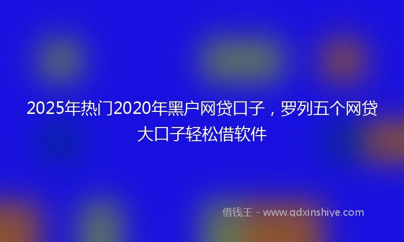 2025年热门2020年黑户网贷口子，罗列五个网贷大口子轻松借软件