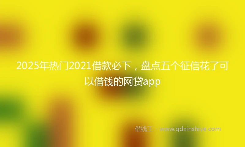 2025年热门2021借款必下，盘点五个征信花了可以借钱的网贷app