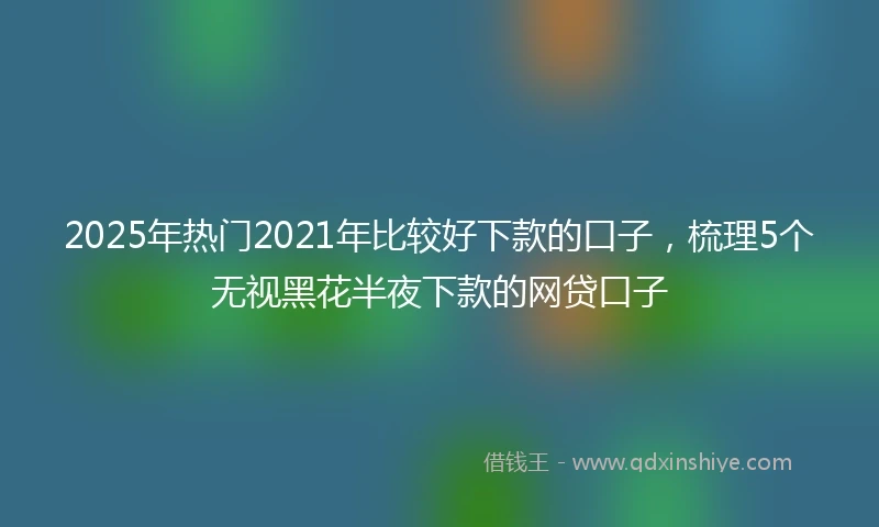 2025年热门2021年比较好下款的口子，梳理5个无视黑花半夜下款的网贷口子