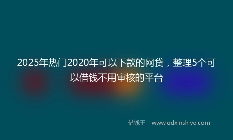 2025年热门2020年可以下款的网贷，整理5个可以借钱不用审核的平台