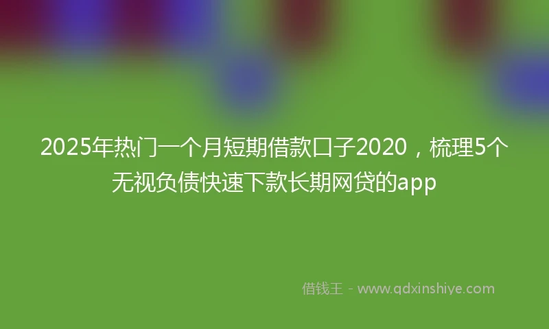 2025年热门一个月短期借款口子2020，梳理5个无视负债快速下款长期网贷的app