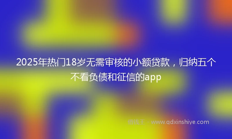 2025年热门18岁无需审核的小额贷款，归纳五个不看负债和征信的app