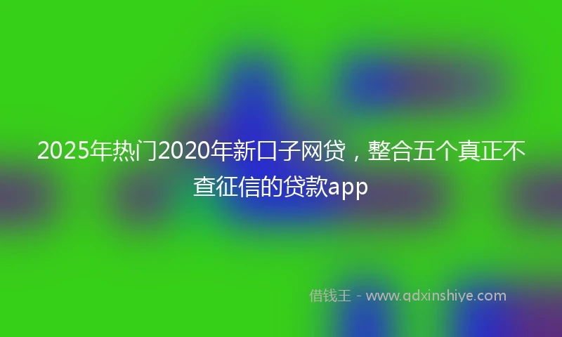 2025年热门2020年新口子网贷，整合五个真正不查征信的贷款app