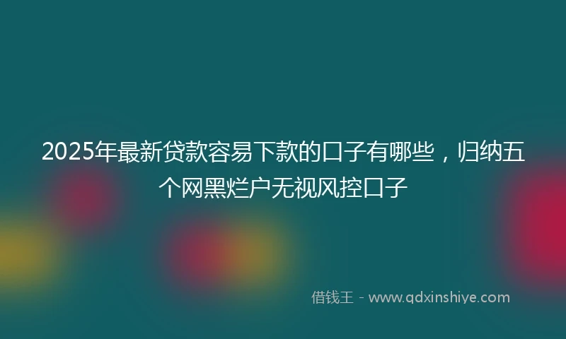 2025年最新贷款容易下款的口子有哪些，归纳五个网黑烂户无视风控口子