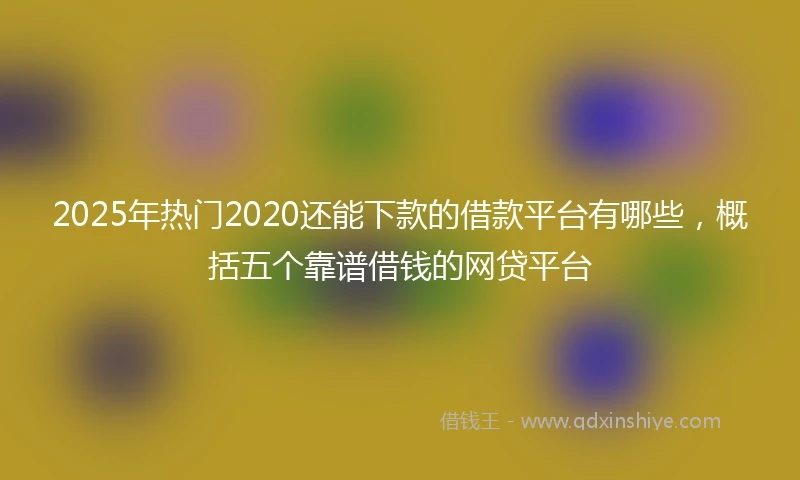 2025年热门2020还能下款的借款平台有哪些，概括五个靠谱借钱的网贷平台