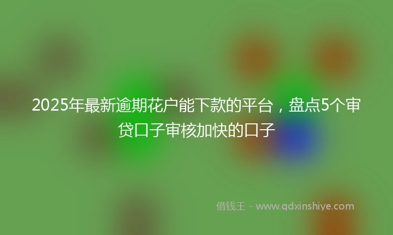 2025年最新逾期花户能下款的平台，盘点5个审贷口子审核加快的口子