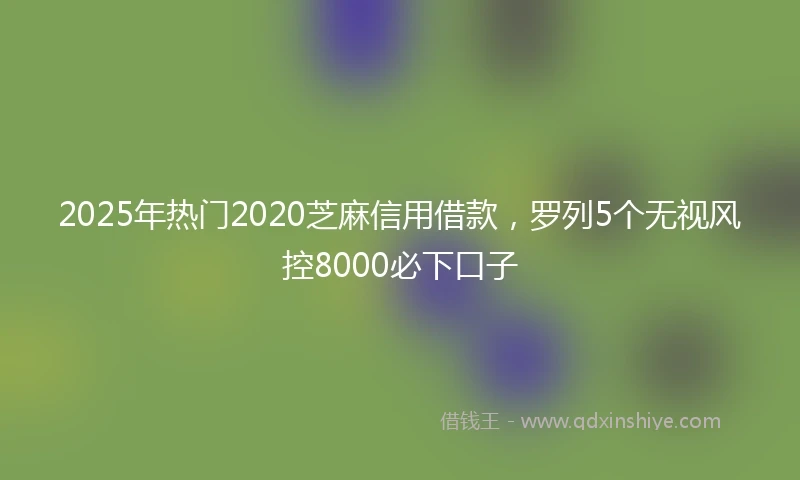 2025年热门2020芝麻信用借款，罗列5个无视风控8000必下口子