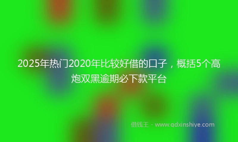 2025年热门2020年比较好借的口子，概括5个高炮双黑逾期必下款平台