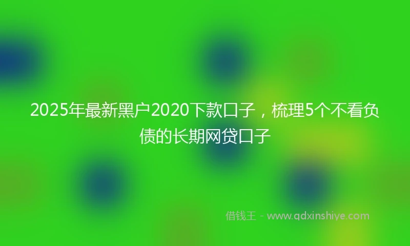 2025年最新黑户2020下款口子，梳理5个不看负债的长期网贷口子