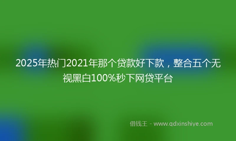 2025年热门2021年那个贷款好下款，整合五个无视黑白100%秒下网贷平台