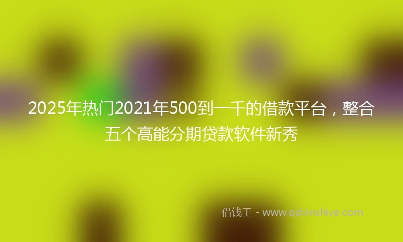 2025年热门2021年500到一千的借款平台，整合五个高能分期贷款软件新秀