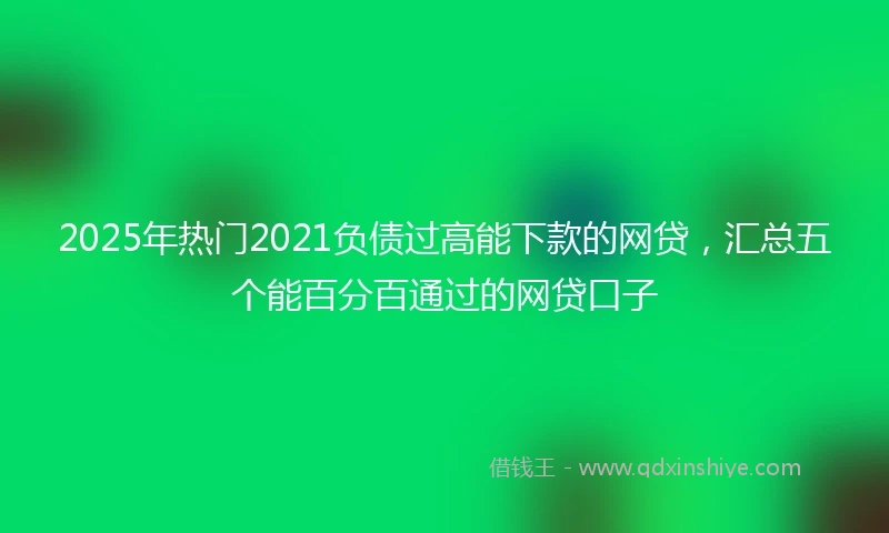 2025年热门2021负债过高能下款的网贷，汇总五个能百分百通过的网贷口子