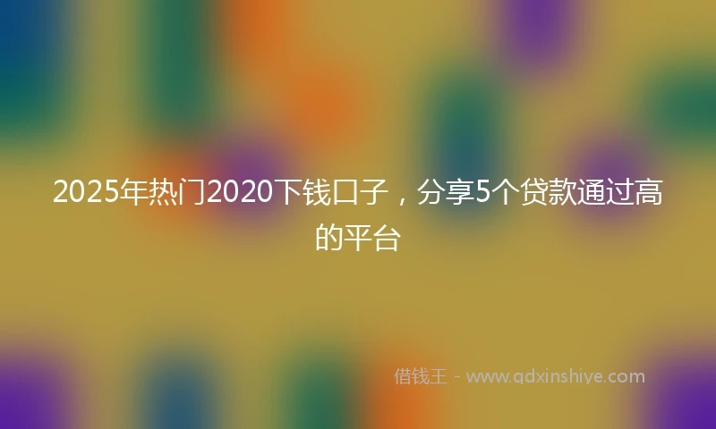 2025年热门2020下钱口子，分享5个贷款通过高的平台