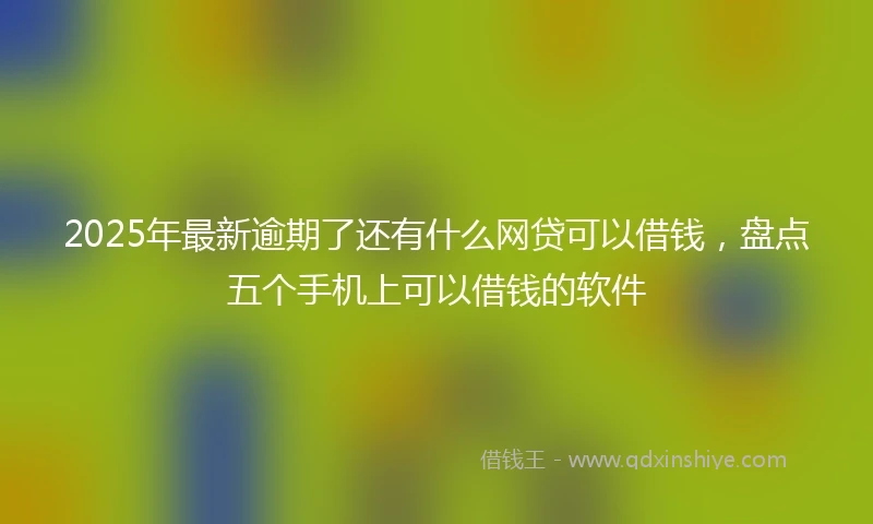 2025年最新逾期了还有什么网贷可以借钱，盘点五个手机上可以借钱的软件