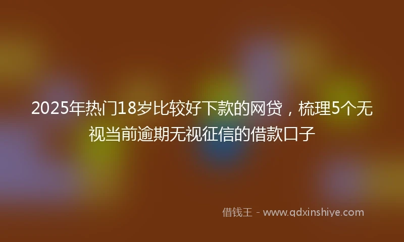 2025年热门18岁比较好下款的网贷，梳理5个无视当前逾期无视征信的借款口子