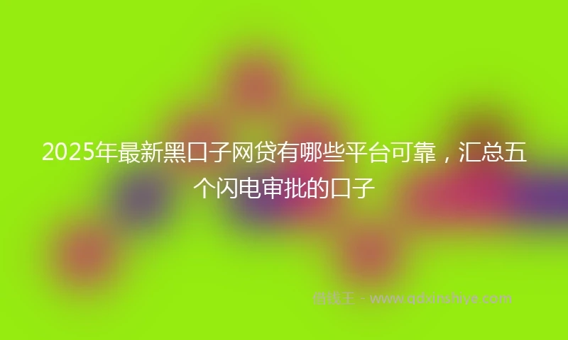 2025年最新黑口子网贷有哪些平台可靠，汇总五个闪电审批的口子