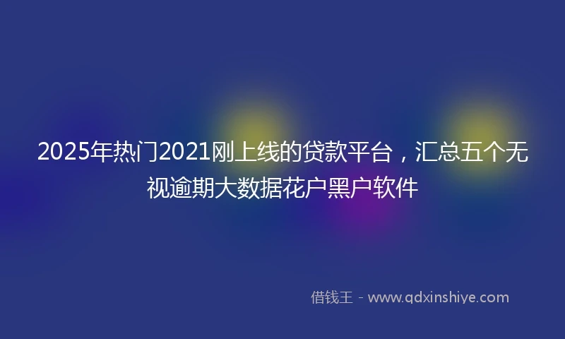 2025年热门2021刚上线的贷款平台，汇总五个无视逾期大数据花户黑户软件