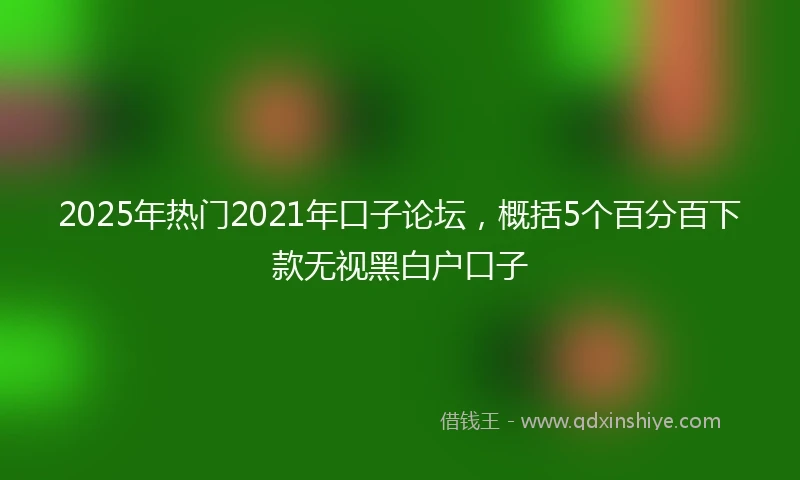 2025年热门2021年口子论坛，概括5个百分百下款无视黑白户口子