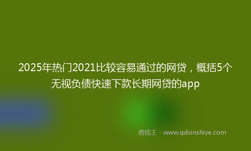 2025年热门2021比较容易通过的网贷，概括5个无视负债快速下款长期网贷的app
