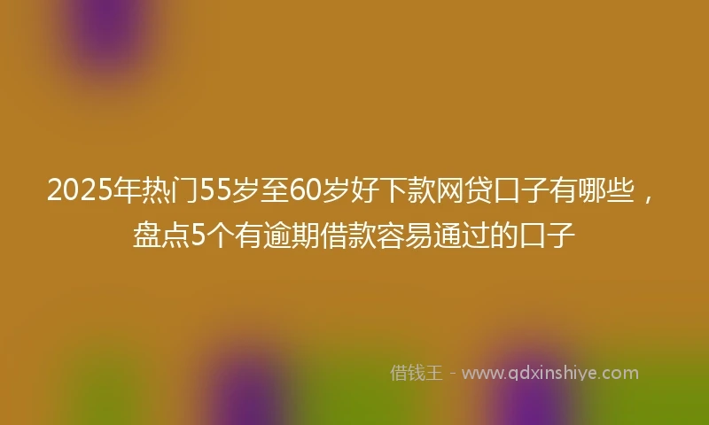 2025年热门55岁至60岁好下款网贷口子有哪些，盘点5个有逾期借款容易通过的口子