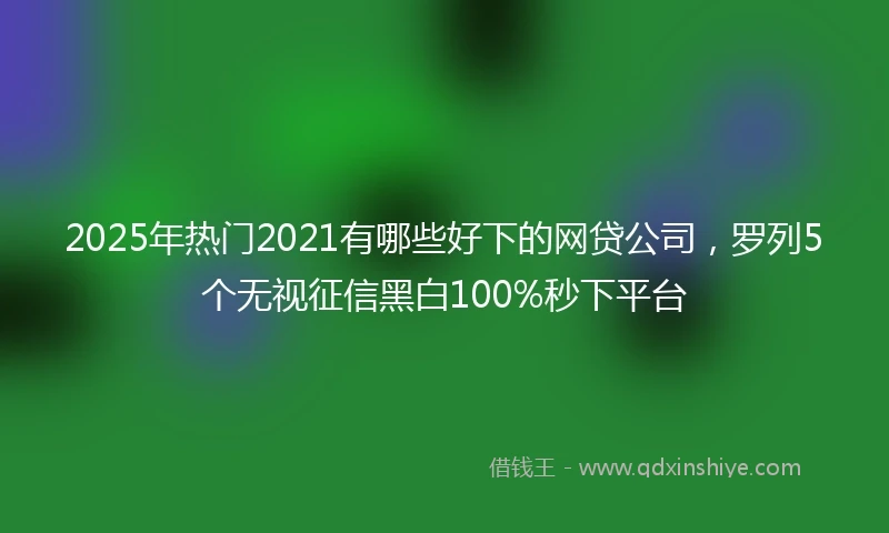 2025年热门2021有哪些好下的网贷公司，罗列5个无视征信黑白100%秒下平台